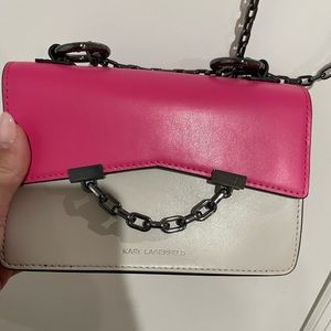 Karl Lagerfeld mini bag. Can be shoulder or used as crossbody. Never used!